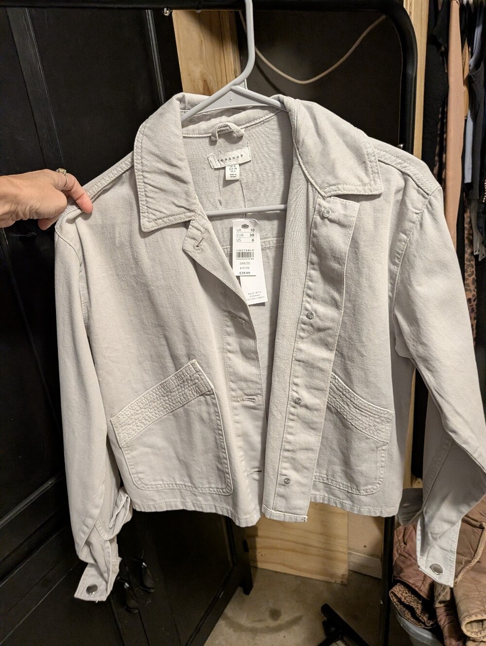Topshop Light Gray Jean Jacket